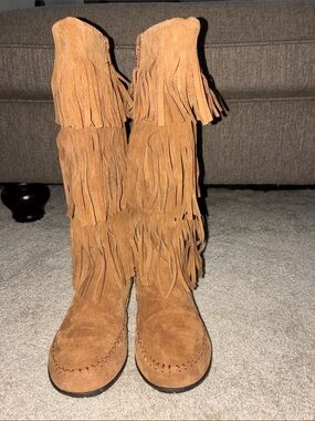 Bjorndal 3 Layer Tan Fringe Boot Size 7